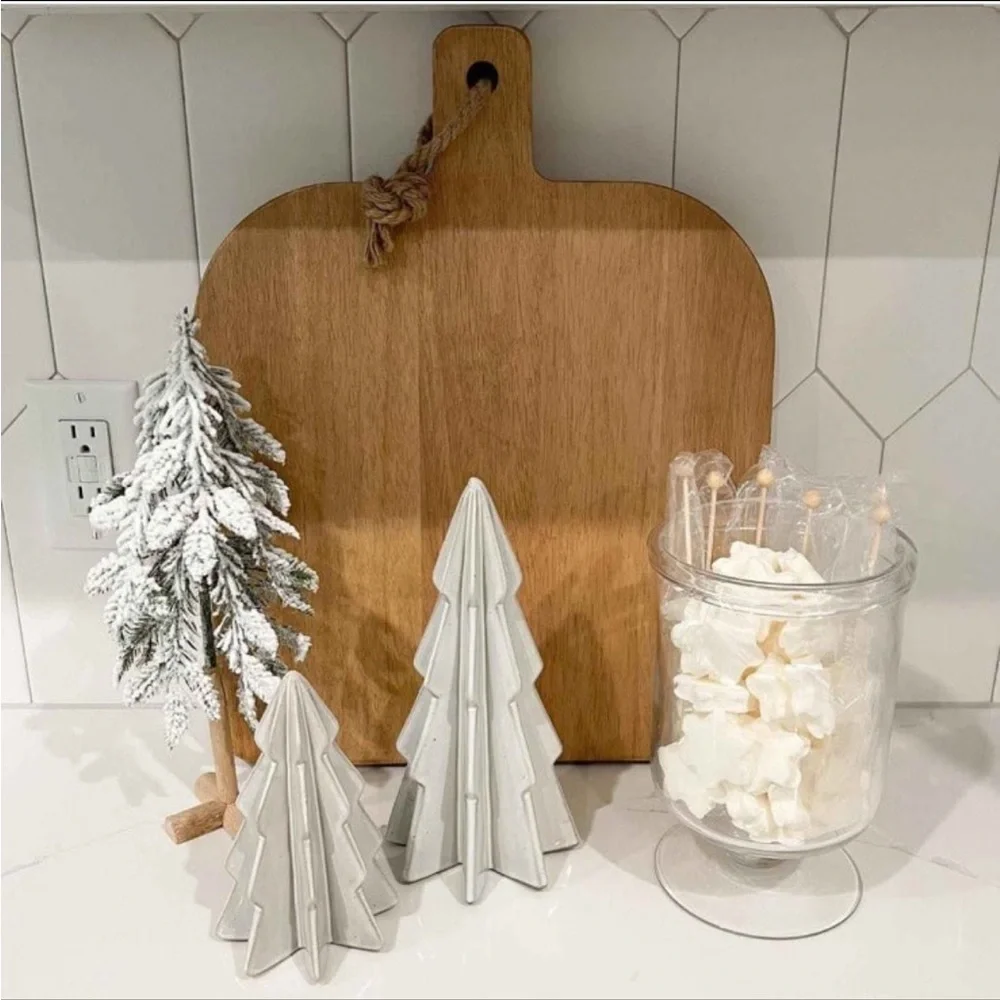 3 Ceramic Decorative Trees in Cream-Threshold